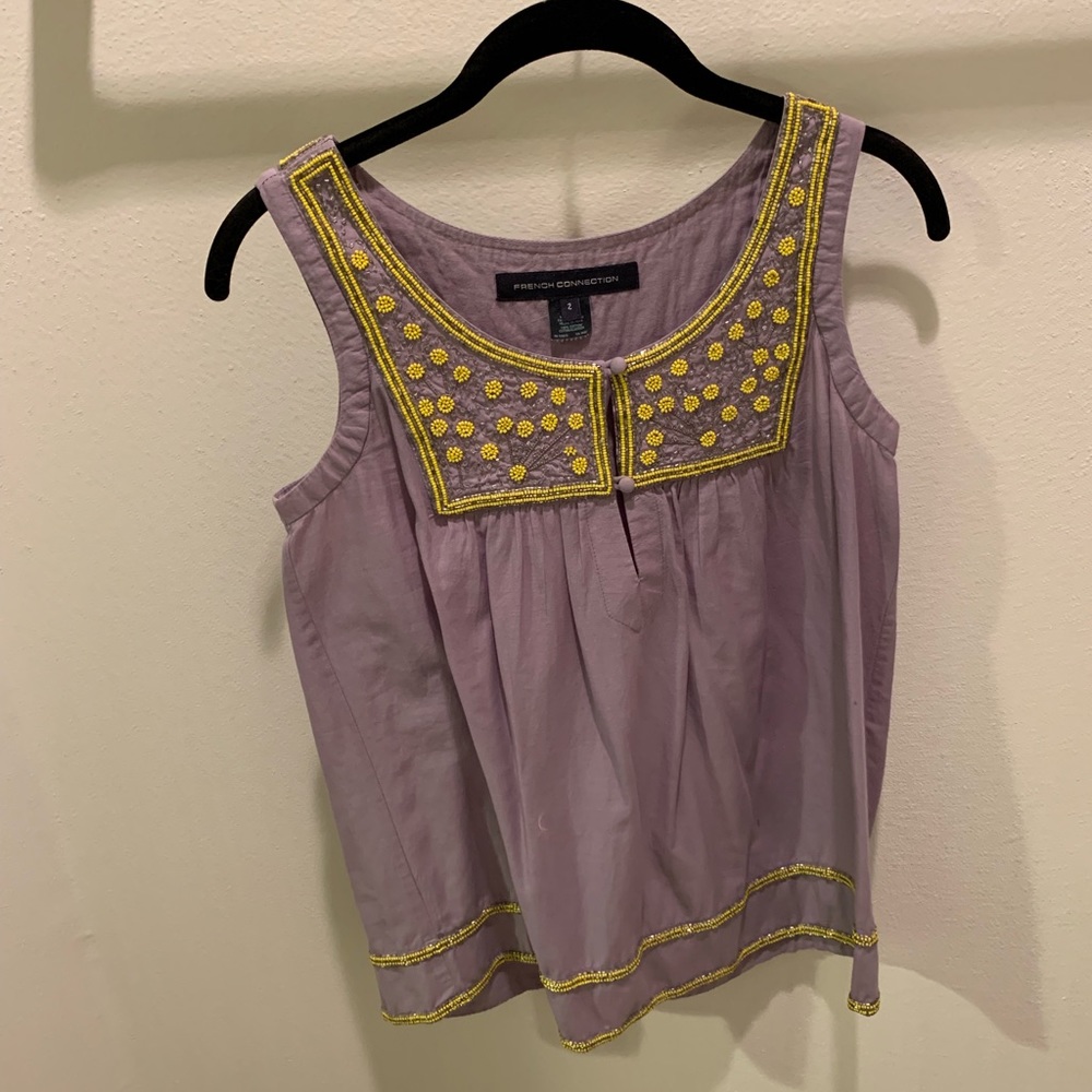 Beaded French Connection Purple Top